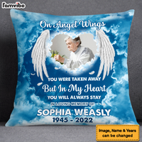 Personalized Memorial Gift On Angel Wings Pillow 26938 thumb 1