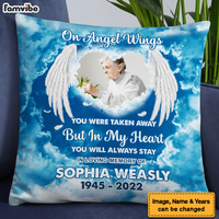 Personalized Memorial Gift On Angel Wings Pillow 26938 thumb 1