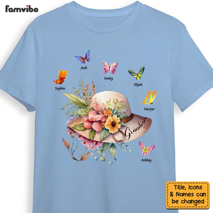 Personalized Gift For Grandma Flowers Butterflies Shirt - Hoodie - Sweatshirt 26940 1