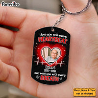Personalized Memorial Gift Love You With Every Heartbeat Aluminum Keychain 26943 thumb 1