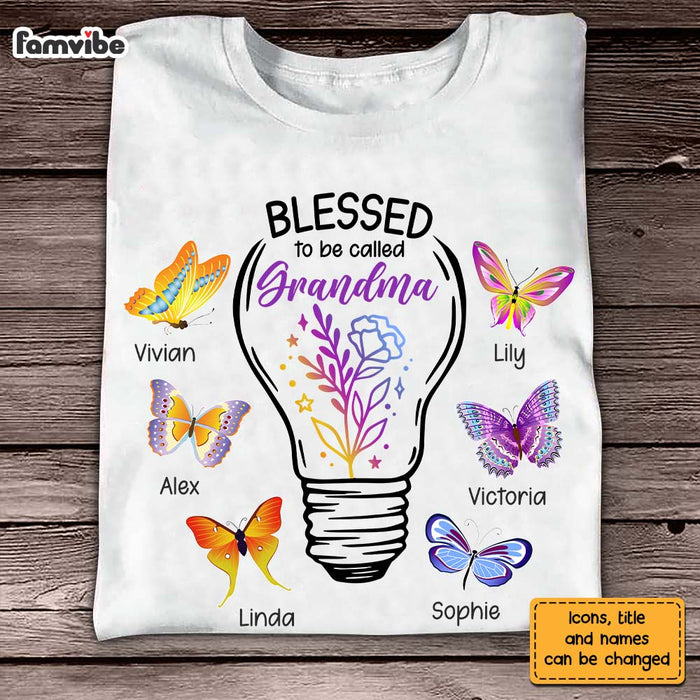 Personalized Gift for Grandma Blessed To Be Called Floral Light Bulb Shirt - Hoodie - Sweatshirt 26945 1