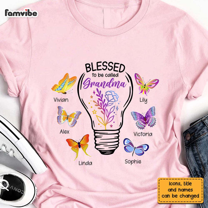Personalized Gift for Grandma Blessed To Be Called Floral Light Bulb Shirt - Hoodie - Sweatshirt 26945 1