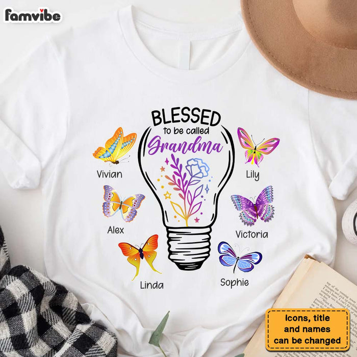 Personalized Gift for Grandma Blessed To Be Called Floral Light Bulb Shirt - Hoodie - Sweatshirt 26945 1