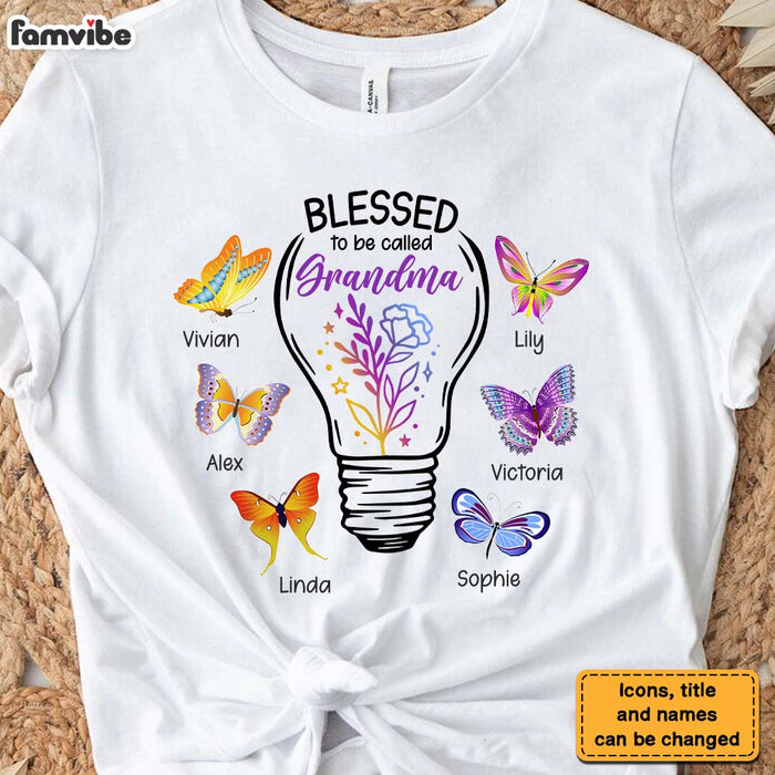 Personalized Gift for Grandma Blessed To Be Called Floral Light Bulb Shirt - Hoodie - Sweatshirt 26945 1