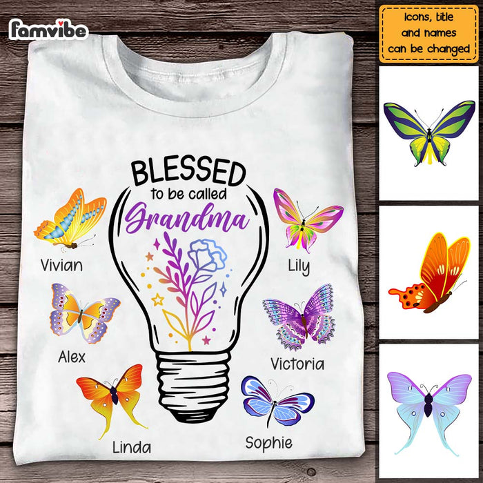 Personalized Gift for Grandma Blessed To Be Called Floral Light Bulb Shirt - Hoodie - Sweatshirt 26945 1