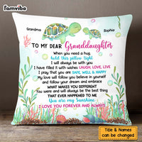 Personalized Sea Turtle Gift For Granddaughter Pillow 26948 thumb 1