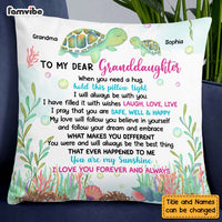 Personalized Sea Turtle Gift For Granddaughter Pillow 26948 thumb 1