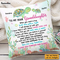 Personalized Sea Turtle Gift For Granddaughter Pillow 26948 thumb 1