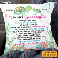 Personalized Sea Turtle Gift For Granddaughter Pillow 26948 thumb 1