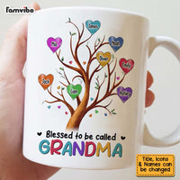 Personalized Gift For Grandma Blessed To Be Called Grandma Heart Tree Mug 26949 thumb 1