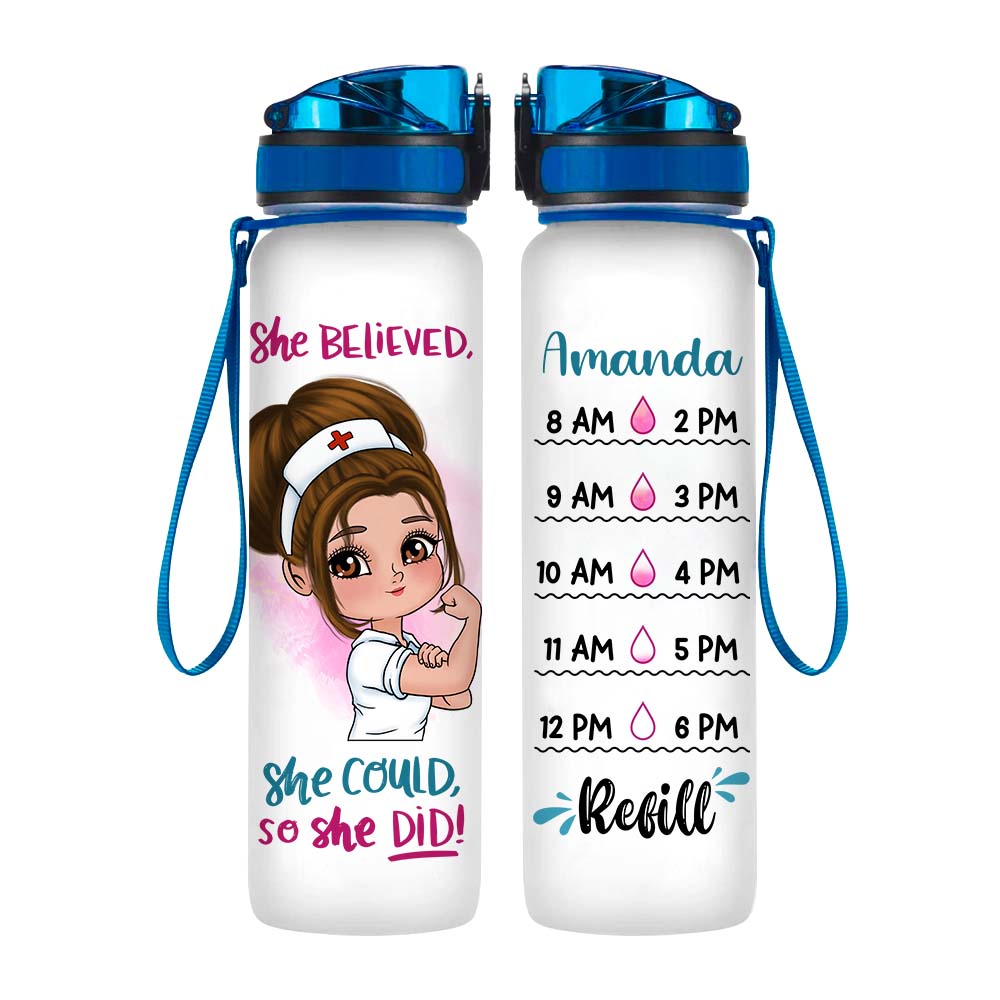Personalized Gift For Daughter Career She Believed She Couple So She Did Tracker Bottle 26953 Primary Mockup