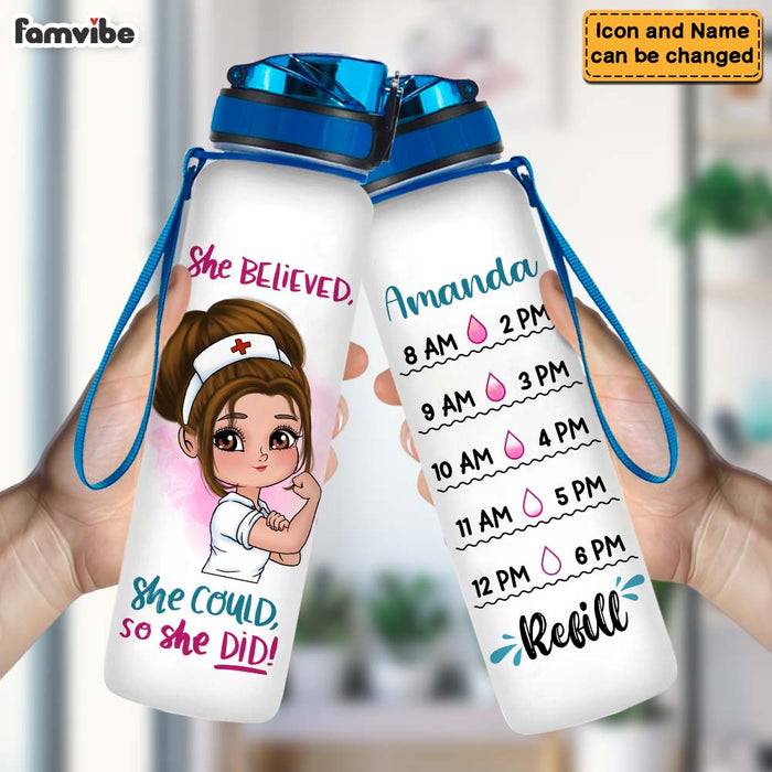 Personalized Gift For Daughter Career She Believed She Could So She Did Tracker Bottle 26953 1