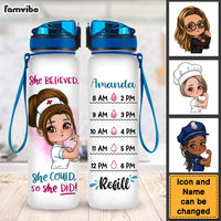Personalized Gift For Daughter Career She Believed She Could So She Did Tracker Bottle 26953 thumb 1