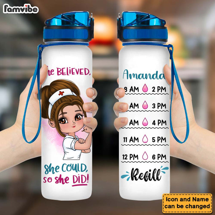 Personalized Gift For Daughter Career She Believed She Could So She Did Tracker Bottle 26953 1