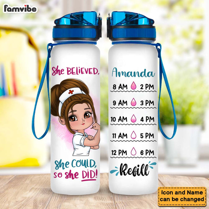 Personalized Gift For Daughter Career She Believed She Could So She Did Tracker Bottle 26953 1