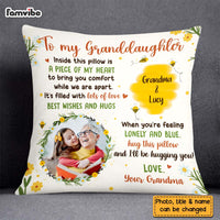 Personalized Gift For Granddaughter Honey Bee Hug This Pillow 26958 thumb 1