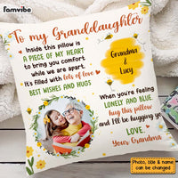 Personalized Gift For Granddaughter Honey Bee Hug This Pillow 26958 thumb 1