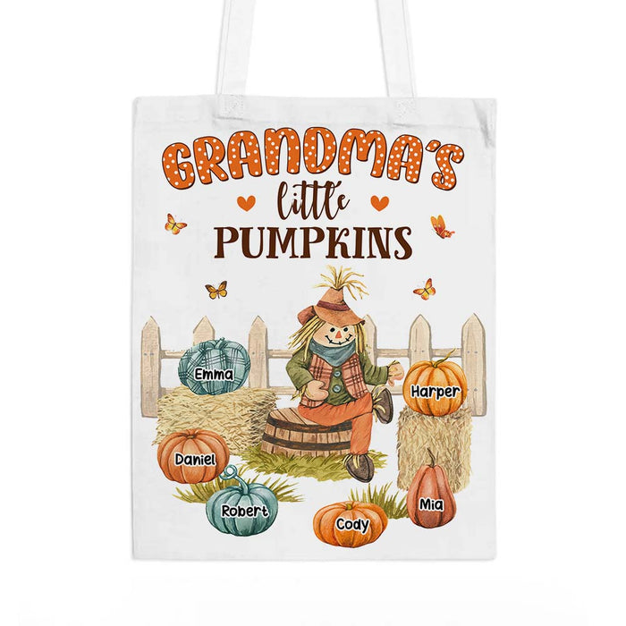 Personalized Meaningful Gift For Grandma Little Pumpkins Autumn Tote Bag 26960 1