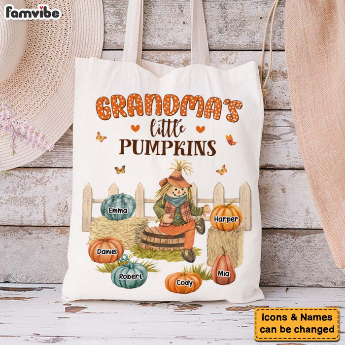 Personalized Meaningful Gift For Grandma Little Pumpkins Autumn Tote Bag 26960 1