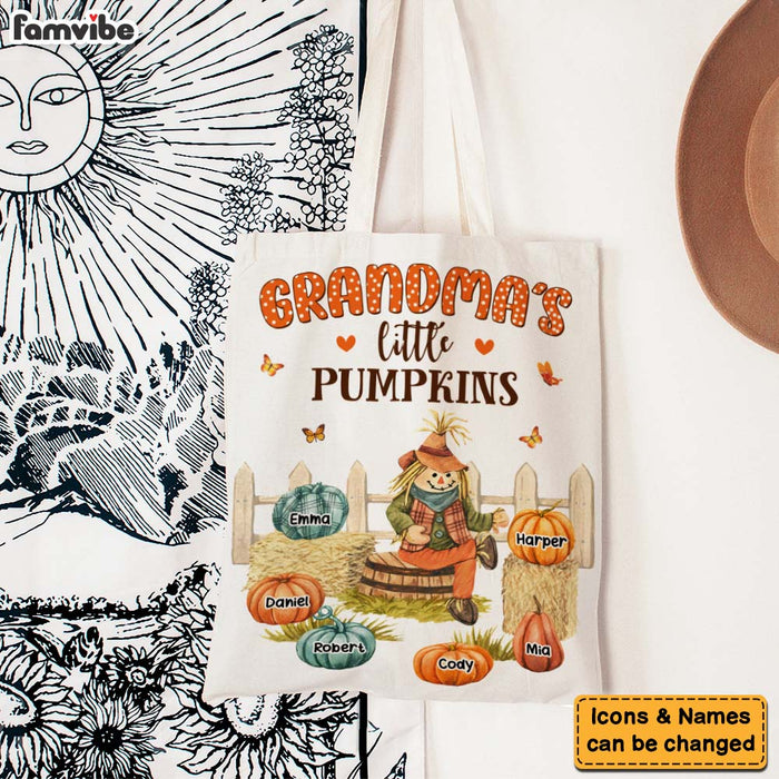 Personalized Meaningful Gift For Grandma Little Pumpkins Autumn Tote Bag 26960 1