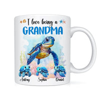 Personalized Gift For Grandma I Love Being A Grandma Sea Turtle Ocean Mug 26961 thumb 1