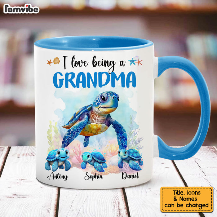 Personalized Gift For Grandma I Love Being A Grandma Sea Turtle Ocean Mug 26961 1
