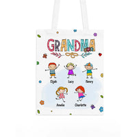 Personalized Gift For Grandma Doodle Kids Tote Bag 26967 thumb 1
