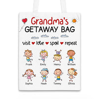 Personalized Gift For Grandma Grandma's Visit Love Spoil Repeat Tote Bag 26971 thumb 1