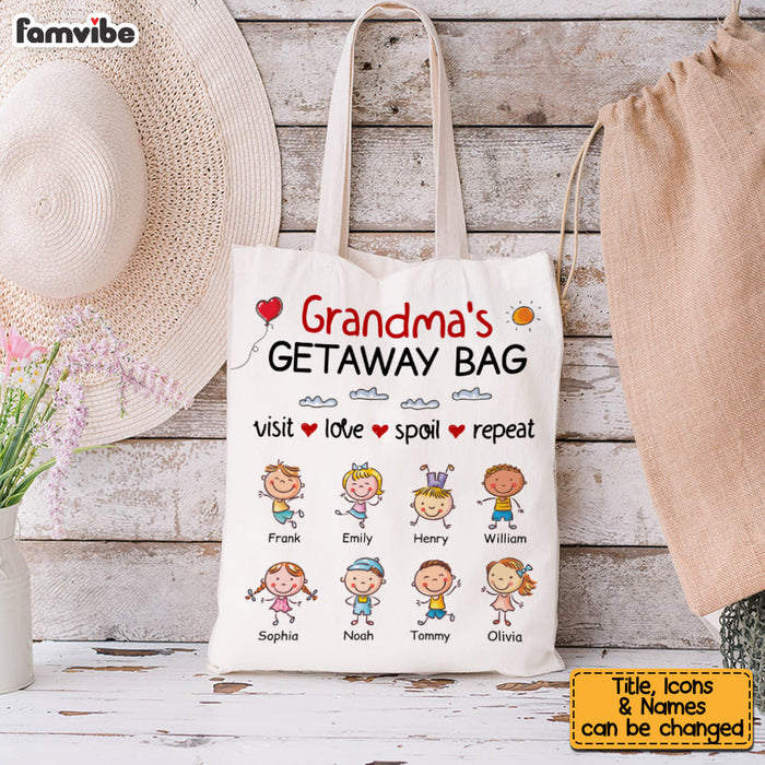 Personalized Gift For Grandma Grandma's Visit Love Spoil Repeat Tote Bag 26971 1