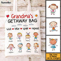 Personalized Gift For Grandma Grandma's Visit Love Spoil Repeat Tote Bag 26971 thumb 1