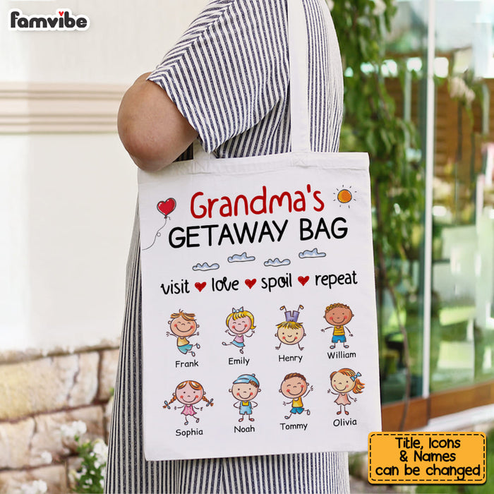 Personalized Gift For Grandma Grandma's Visit Love Spoil Repeat Tote Bag 26971 1