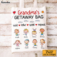 Personalized Gift For Grandma Grandma's Visit Love Spoil Repeat Tote Bag 26971 thumb 1