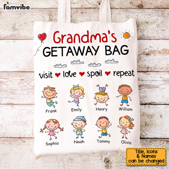 Personalized Gift For Grandma Grandma's Visit Love Spoil Repeat Tote Bag 26971 1