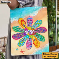 Personalized Gift For Grandma Flip Flops Summer Tote Bag 26973 thumb 1