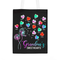 Personalized Gift for Grandma Dandelion Flower Heart Tote Bag 26974 thumb 1