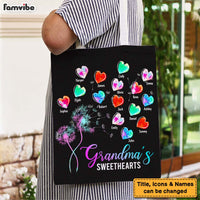Personalized Gift for Grandma Dandelion Flower Heart Tote Bag 26974 thumb 1