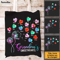 Personalized Gift for Grandma Dandelion Flower Heart Tote Bag 26974 thumb 1