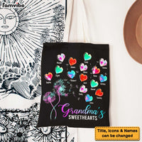 Personalized Gift for Grandma Dandelion Flower Heart Tote Bag 26974 thumb 1
