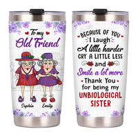 Personalized Gift for Old Friends Smile A Lot Steel Tumbler 26321 26981 thumb 1