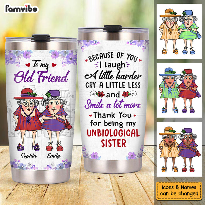Personalized Gift for Old Friends Smile A Lot Steel Tumbler 26321 26981 1
