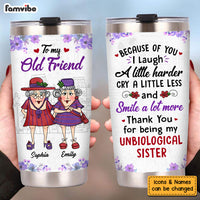 Personalized Gift for Old Friends Smile A Lot Steel Tumbler 26321 26981 thumb 1