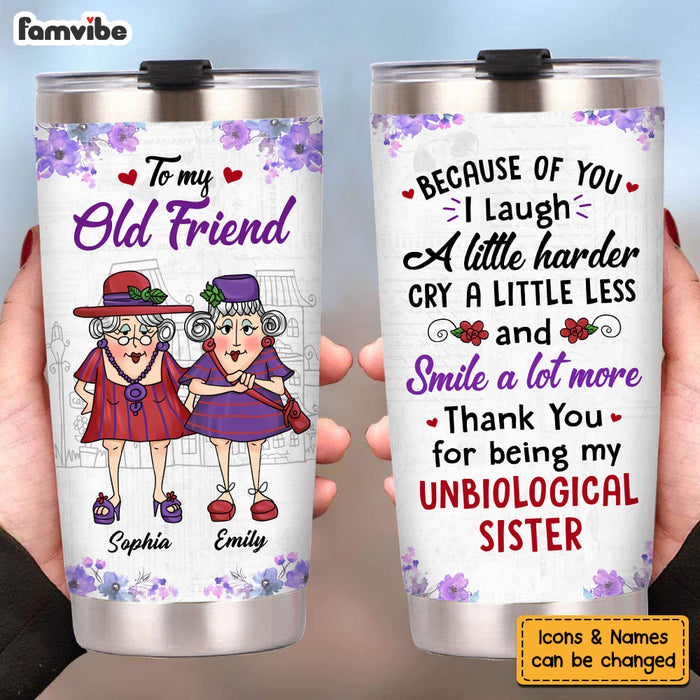 Personalized Gift for Old Friends Smile A Lot Steel Tumbler 26321 26981 1