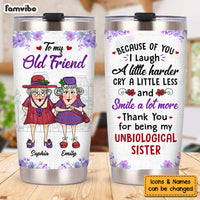 Personalized Gift for Old Friends Smile A Lot Steel Tumbler 26321 26981 thumb 1