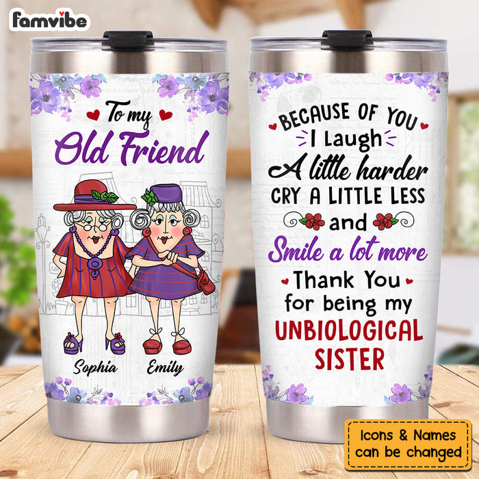 Personalized Gift for Old Friends Smile A Lot Steel Tumbler 26321 26981 1
