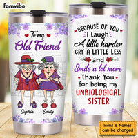 Personalized Gift for Old Friends Smile A Lot Steel Tumbler 26321 26981 thumb 1
