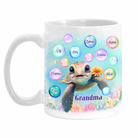 Personalized Gift For Grandma Sea Turtle Bubbles Mug 26994 thumb 1