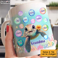 Personalized Gift For Grandma Sea Turtle Bubbles Mug 26994 thumb 1