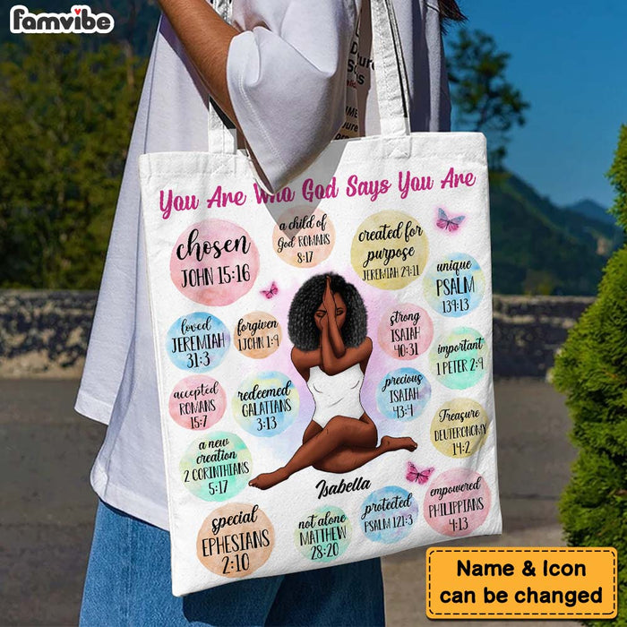 Personalized Gift For Daughter You Are Who God Says You Are Tote Bag 26996 1