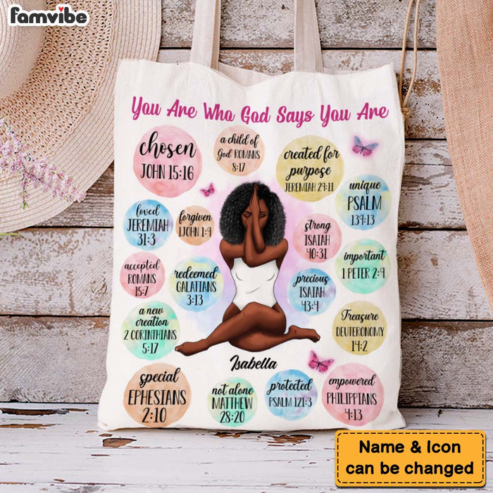 Personalized Gift For Daughter You Are Who God Says You Are Tote Bag 26996 1
