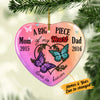 Personalized Piece Of Heart In Heaven Memorial Mom Dad Ornament OB301 65O34 1